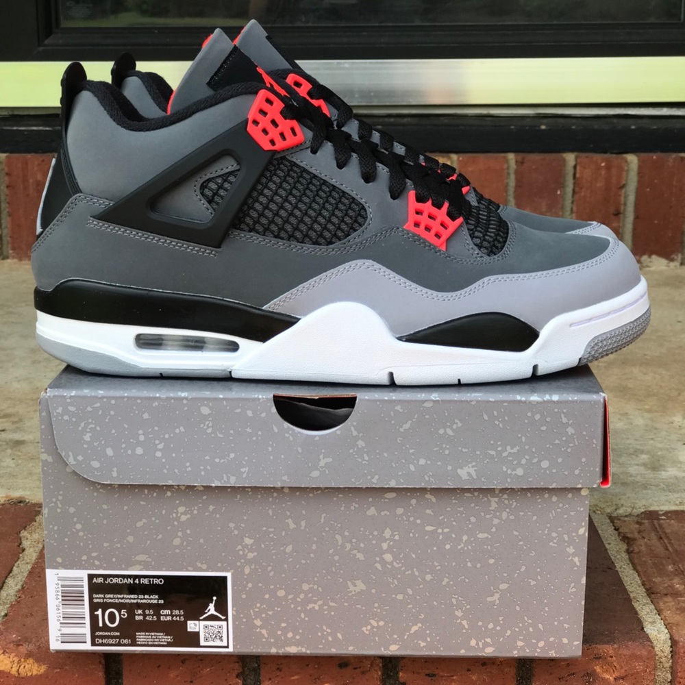 Air Jordan Retro 4 Infrared Size 11 - Picture 8 of 12